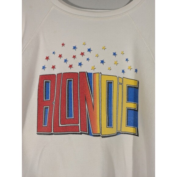 Free People Retro Brand Womens Beige Blondie Graphic Sweatshirt Sz M Oversized - Picture 6 of 9